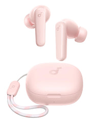 Soundcore P20i frontal con estuche abierto mostrando auriculares y diseño portátil