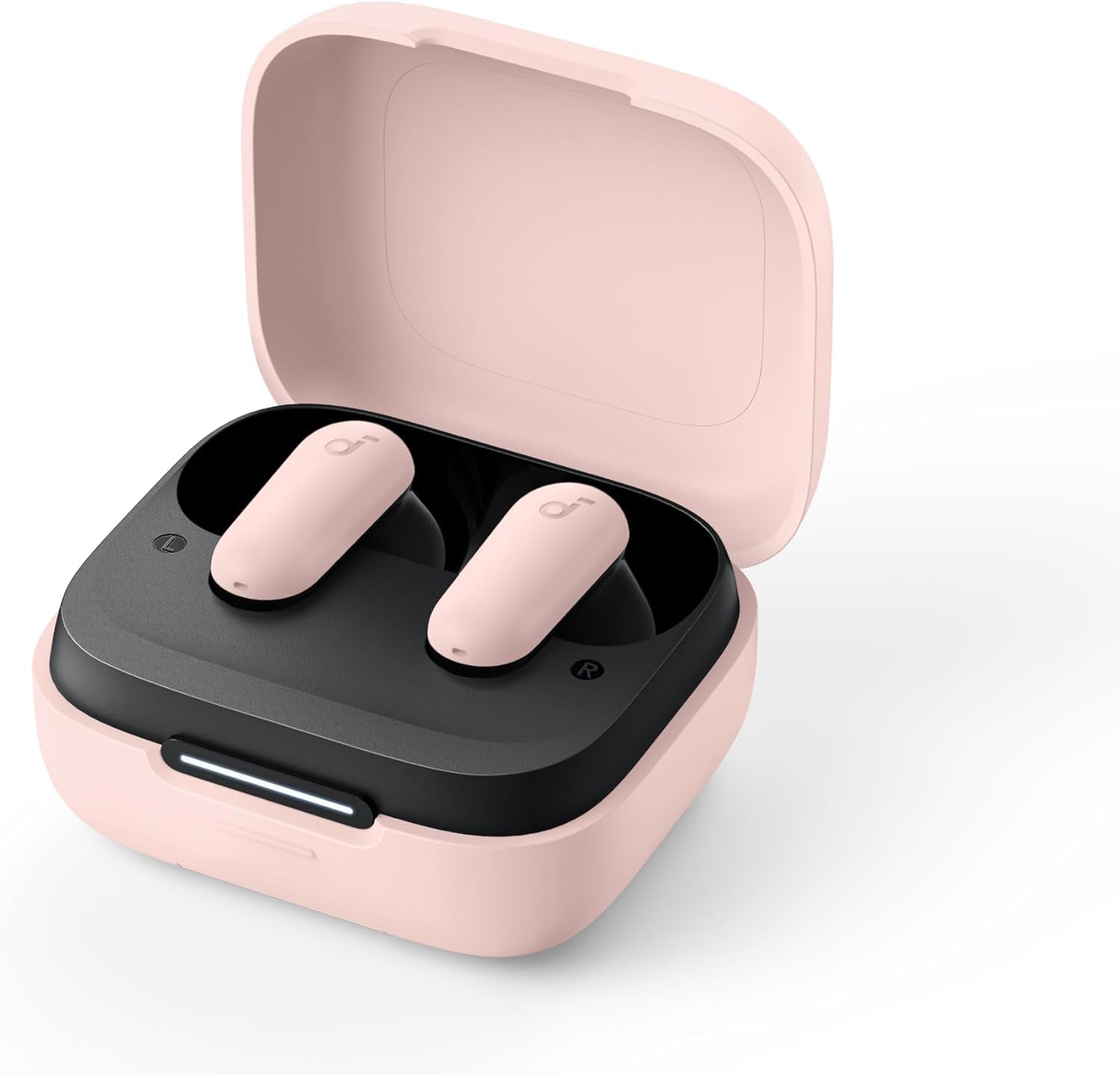 Soundcore P30i etiqueta con iconos Bluetooth 5.4 y conexión automática
