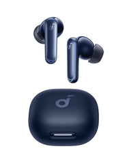 Soundcore P40i vista frontal con estuche mostrando diseño y portabilidad