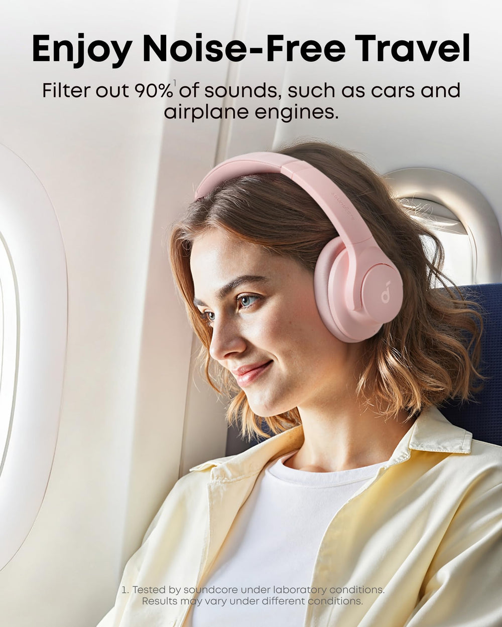 Soundcore Q20i detalle de textura en copa para confort prolongado