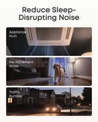 Soundcore Sleep A30 estuche abierto con auriculares y carga prolongada