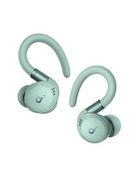 Soundcore Sport X20 frontal mostrando estuche y auriculares, sujeción segura