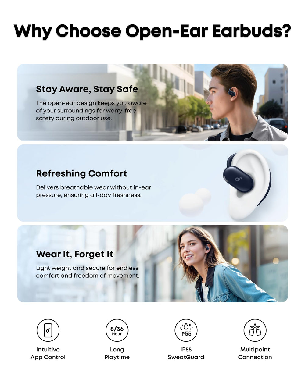 Soundcore V20i comparación de tamaño para entender escala real