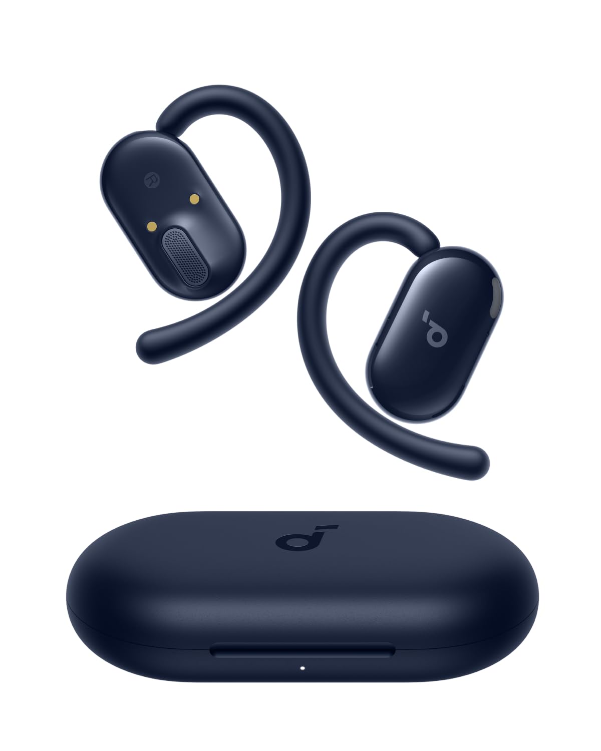 Soundcore V20i vista frontal mostrando diseño open-ear y confort