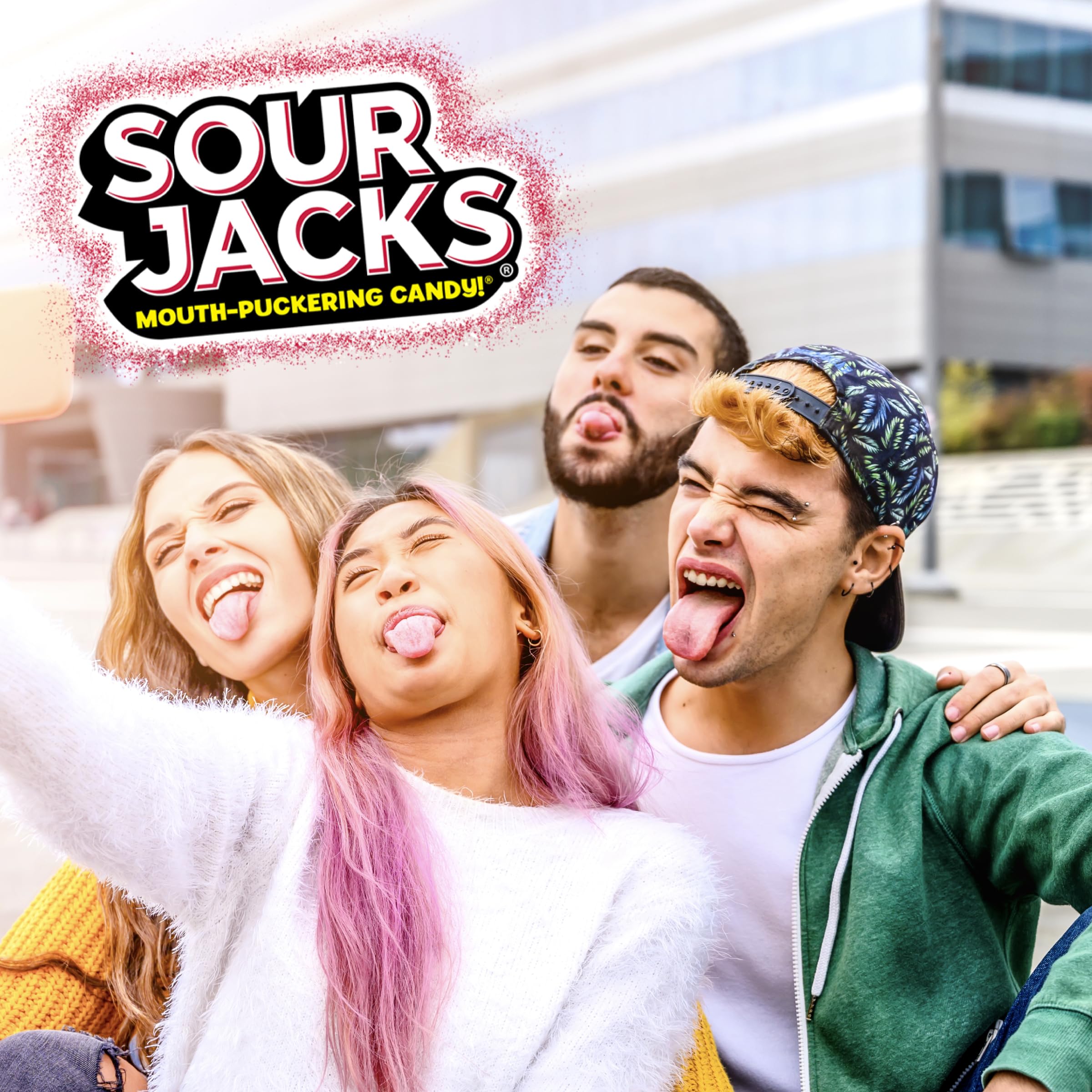 Sour Jacks etiqueta de ingredientes y sellos sin gluten y sin grasa