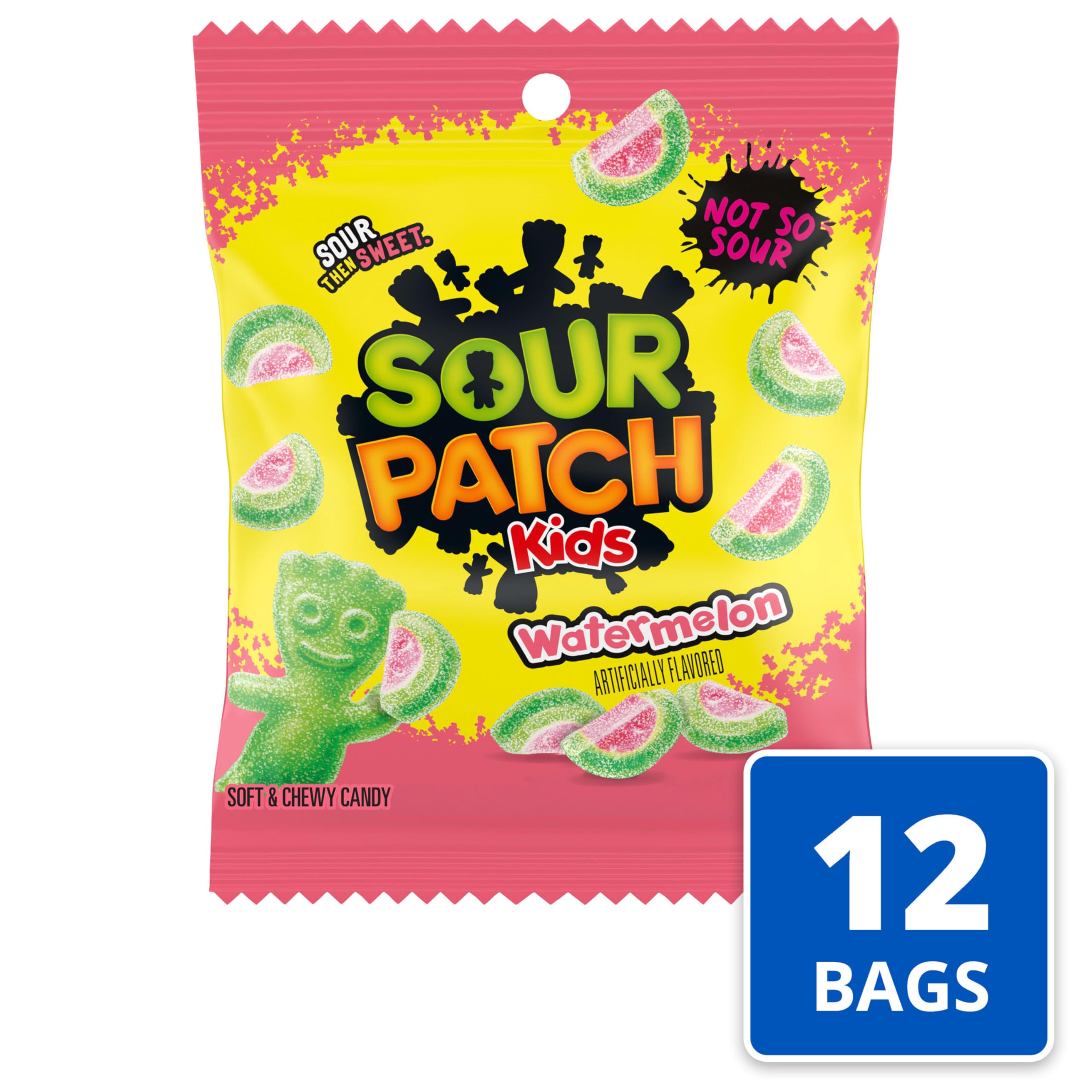 SOUR PATCH KIDS gomita en mano para comparar tamaño y porción práctica
