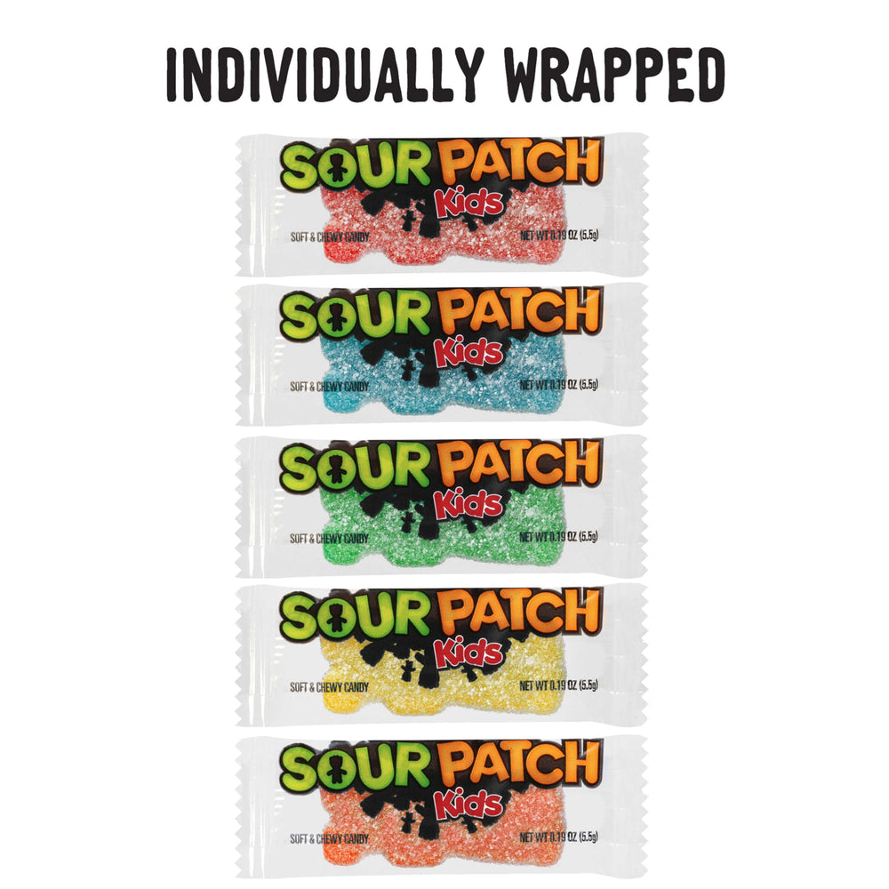 Sour Patch Kids envoltorios individuales listos para repartir en eventos