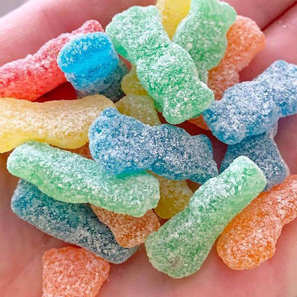 SOUR PATCH KIDS etiqueta y datos del paquete, ayuda a ver información nutricional