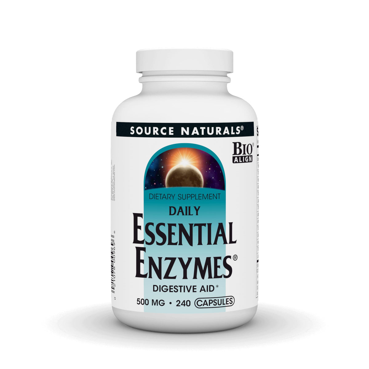 Source Naturals frasco frontal mostrando 240 cápsulas y ventaja de duración