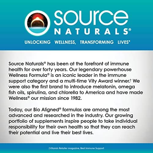 Source Naturals vista lateral del packaging con instrucciones visibles