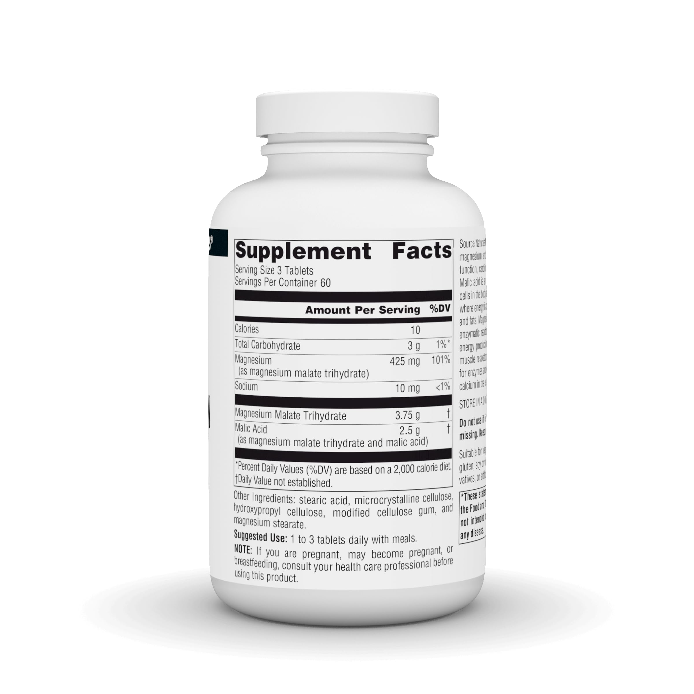 Source Naturals tableta en mano para apreciar tamaño y facilitar la dosificación
