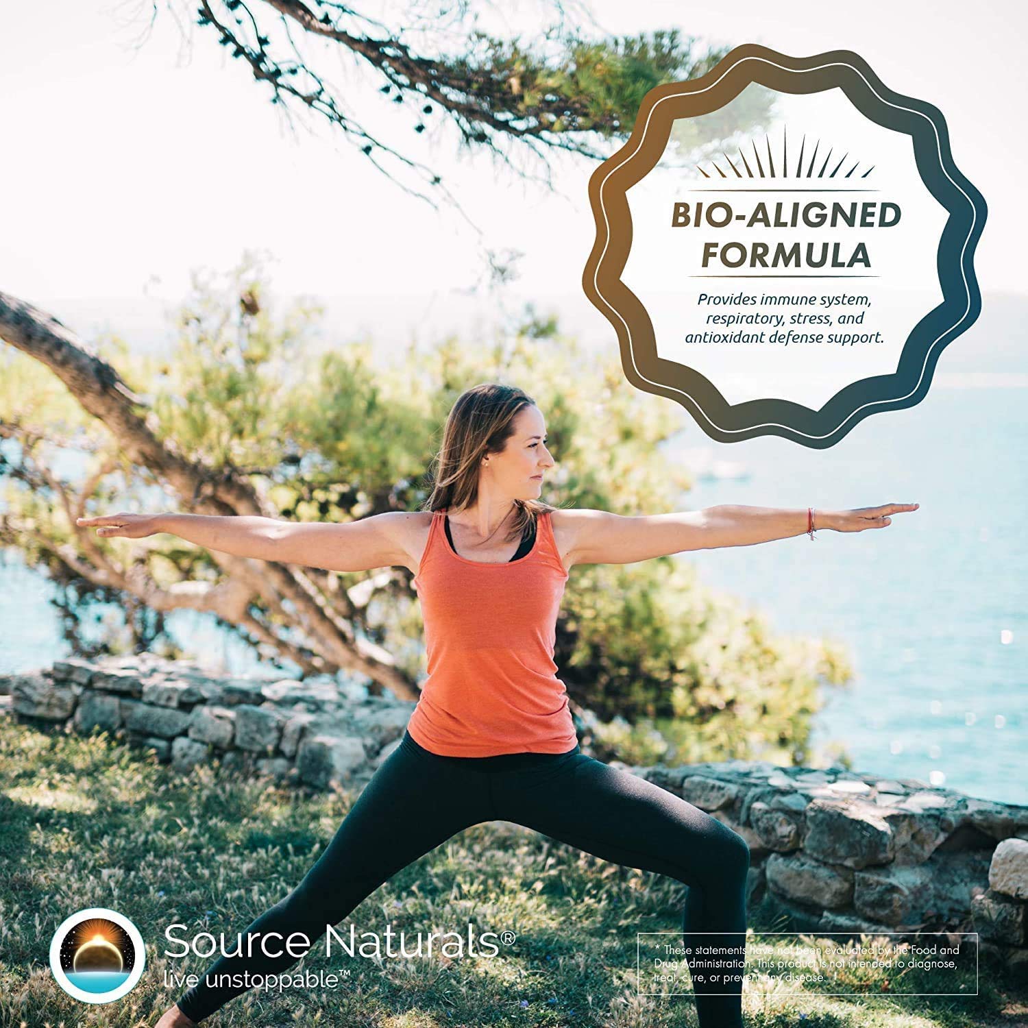 Source Naturals Wellness Formula colocada en botiquín doméstico para fácil acceso