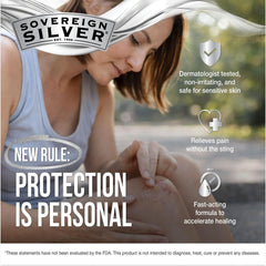 Sovereign Silver aplicación en mano que demuestra capa protectora
