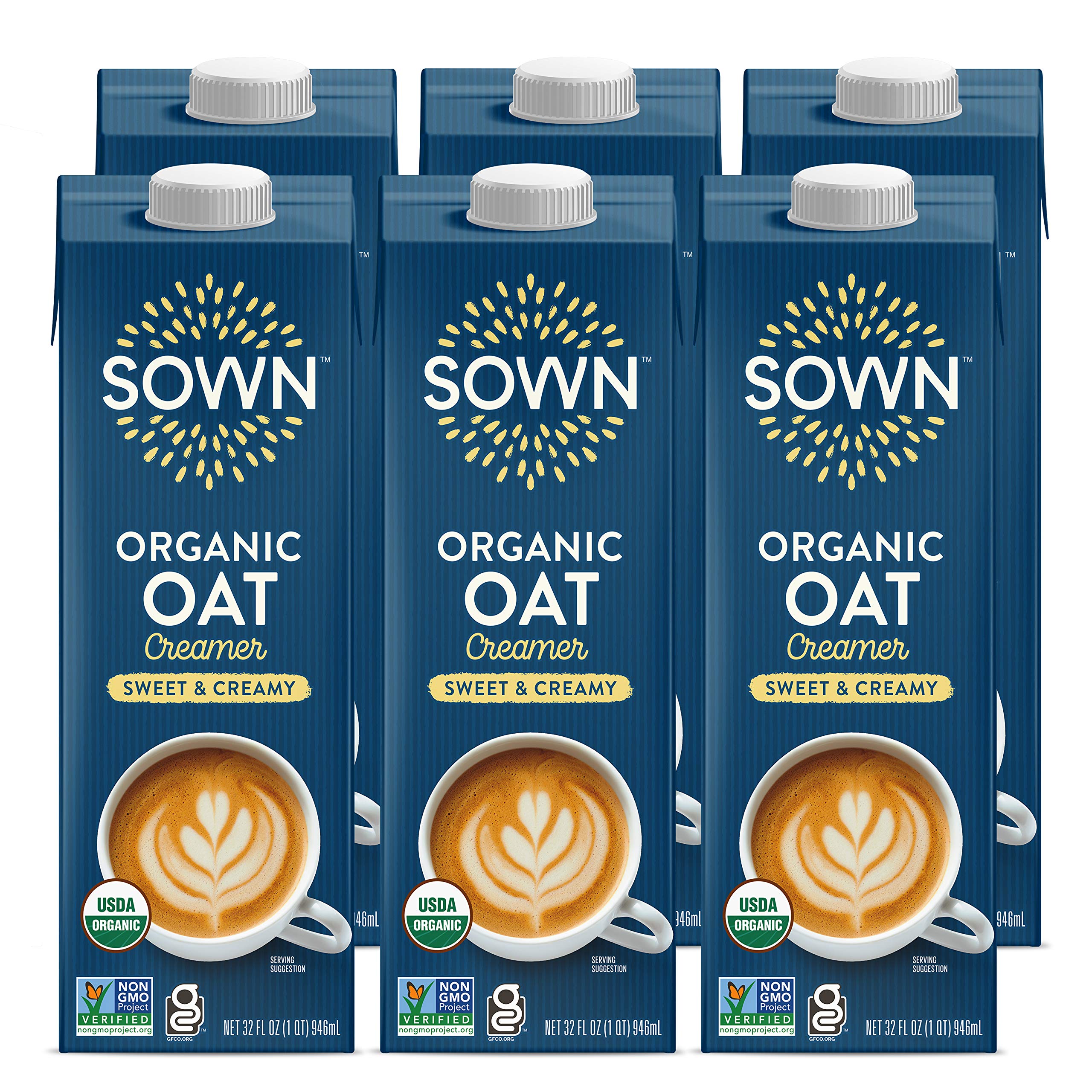 SOWN frente del envase mostrando producto y beneficio de cremosidad
