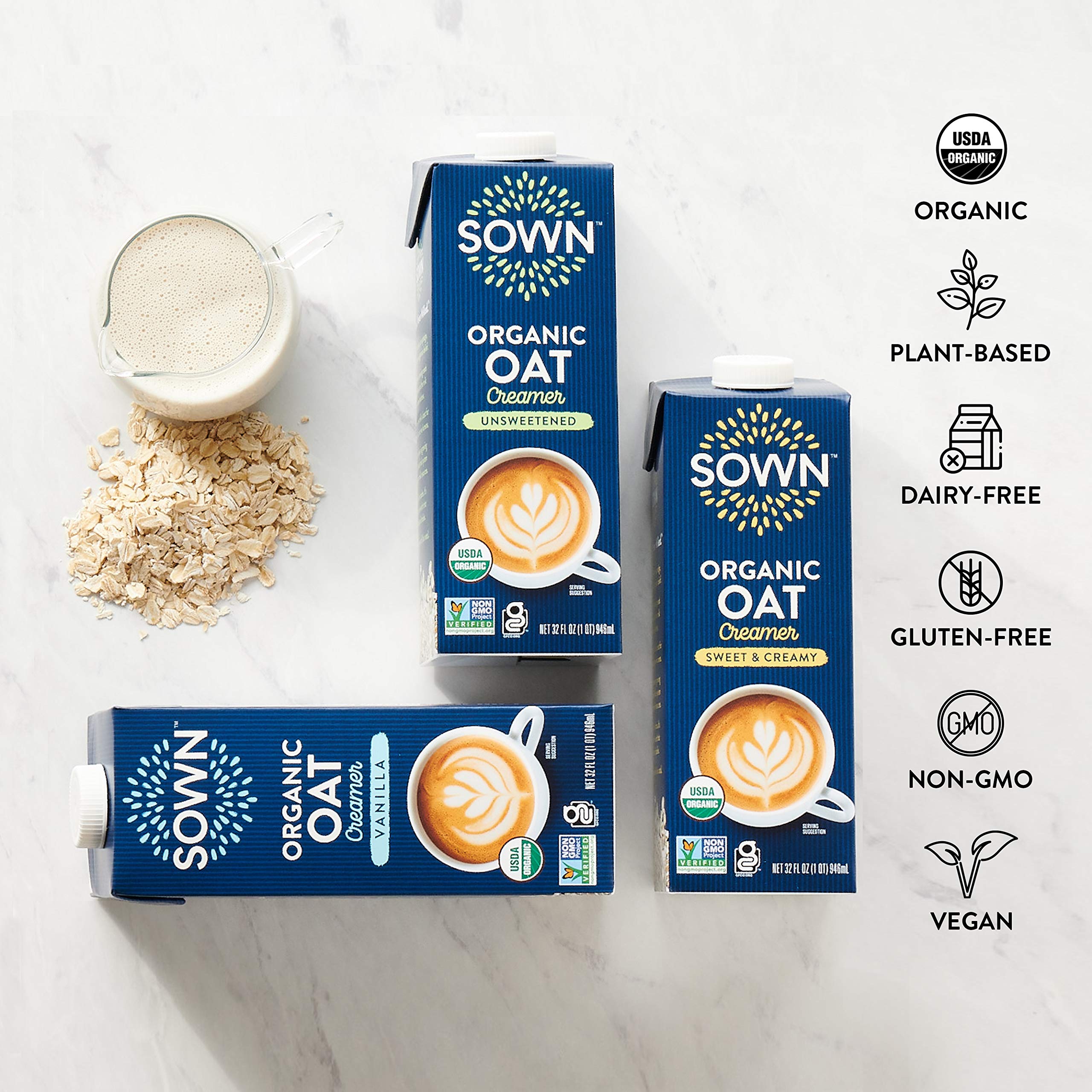 SOWN primer plano de textura cremosa que mejora la mezcla en café