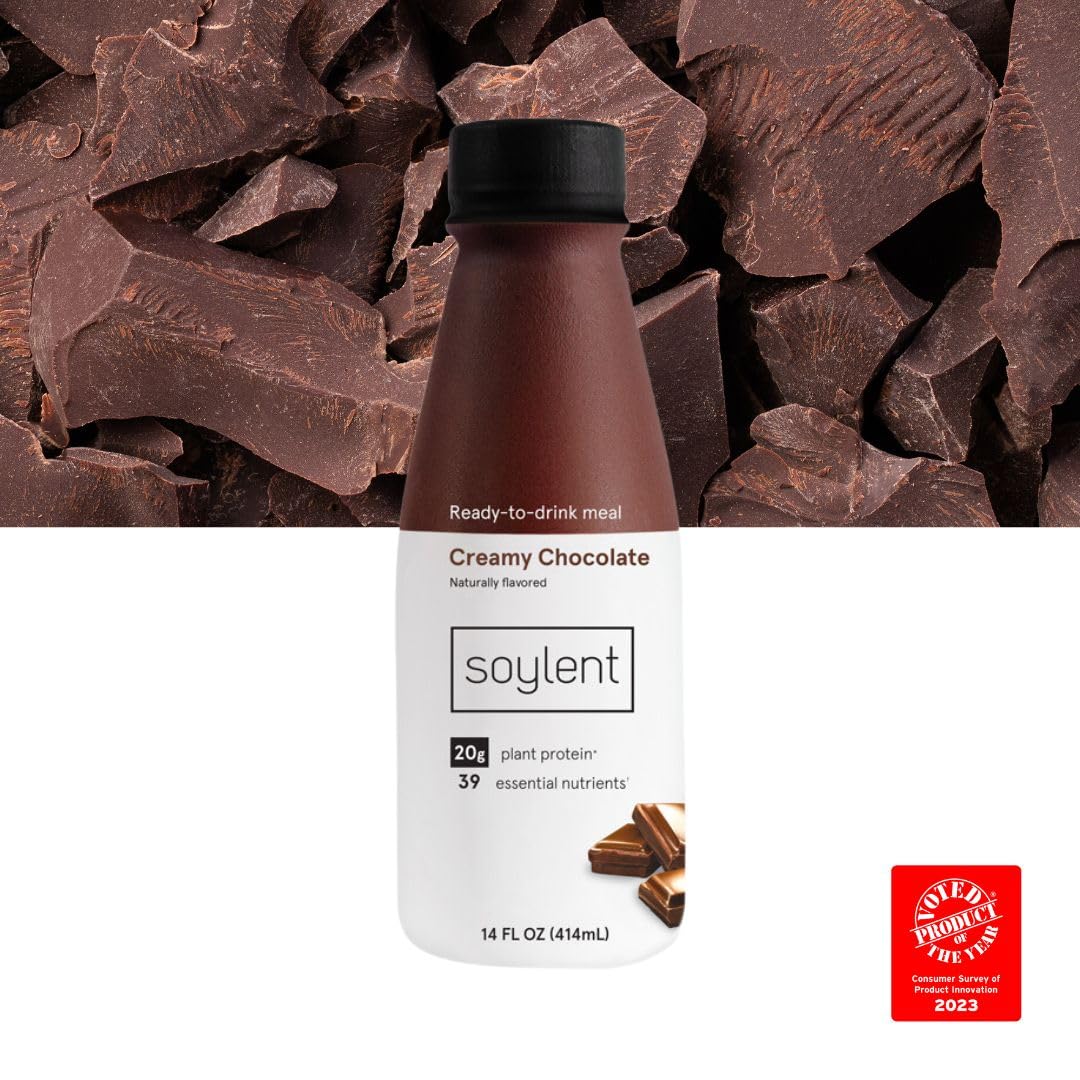 Soylent botella en mochila para llevar y mantener energía fuera de casa