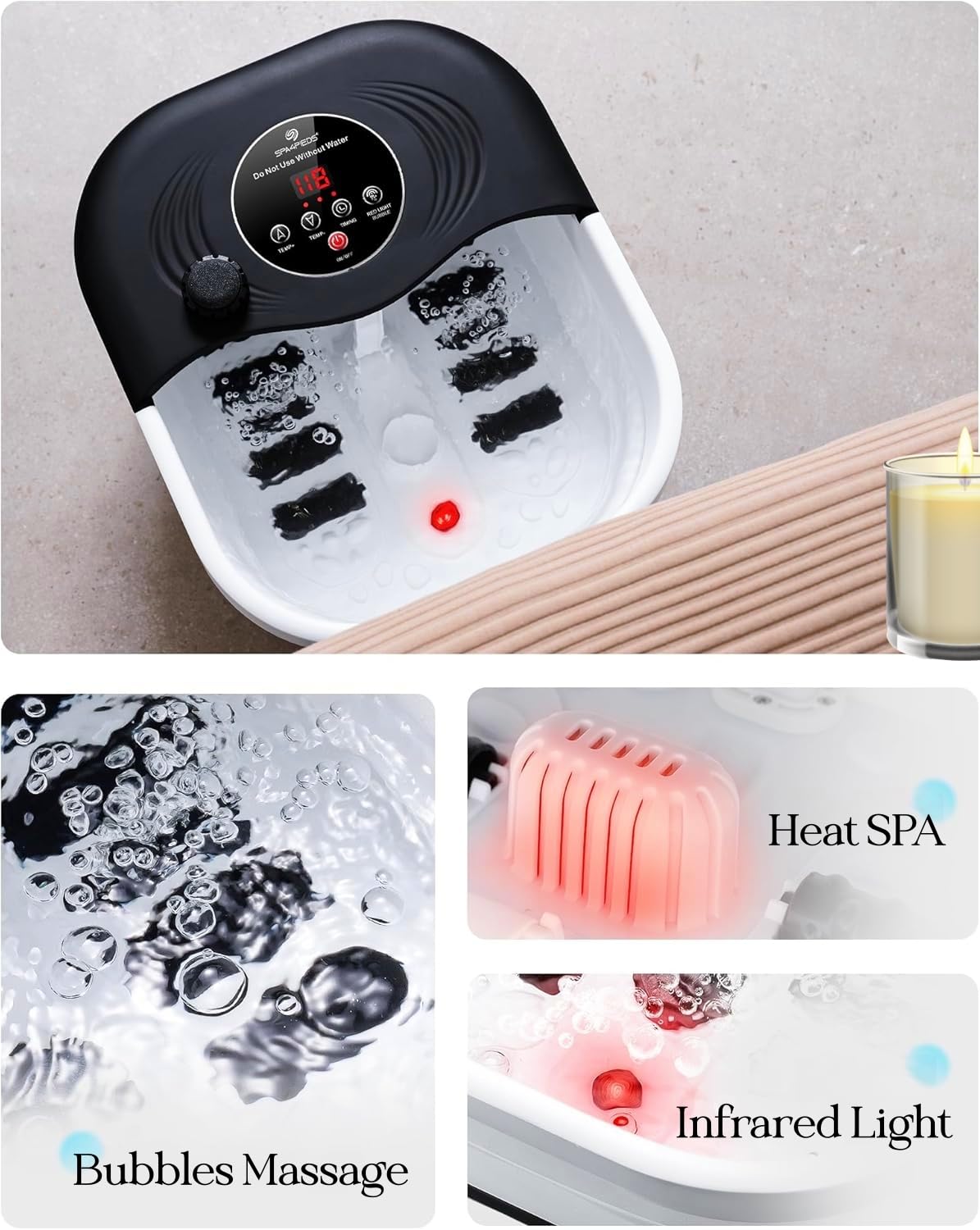 SPA4PIEDS dispositivo plegado para almacenamiento compacto y ahorro de espacio
