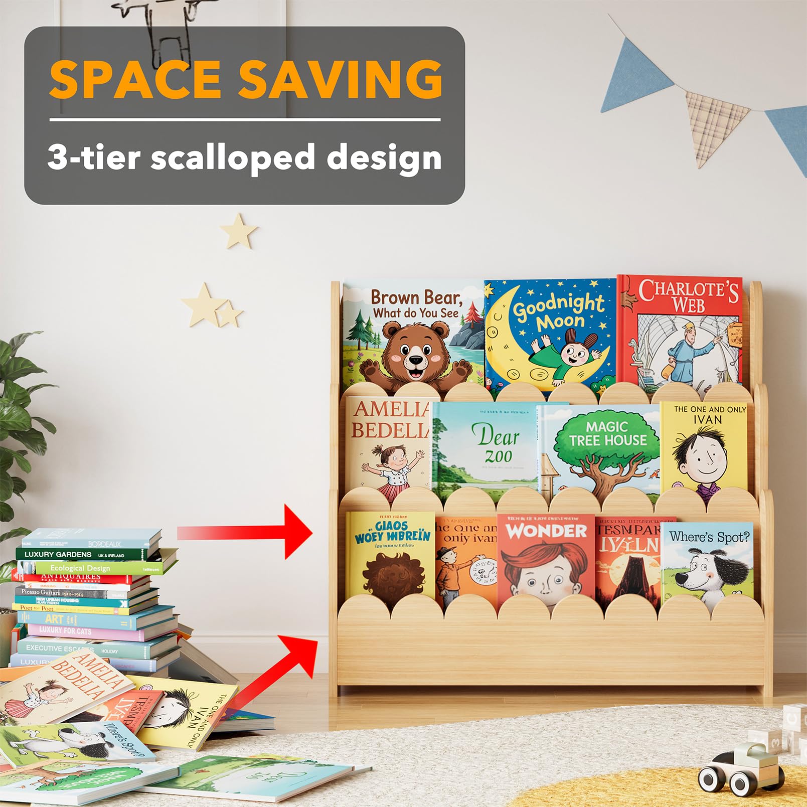 SpaceAid comparación de tamaño con un niño, demuestra dimensiones accesibles