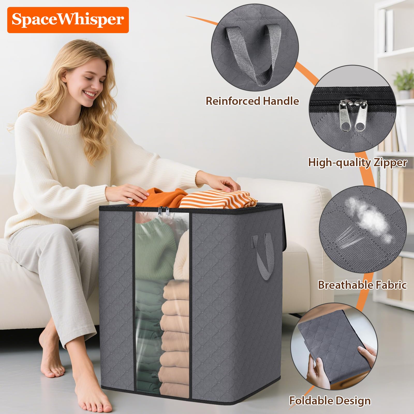 SpaceWhisper ventana transparente permite identificar contenido rápidamente