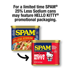 SPAM rebanado en sartén dorado aporta sabor crujiente