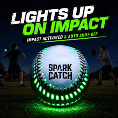 SPARK CATCH detalle del cuero legítimo y costuras para agarre auténtico