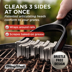 Spark Innovators Slingshot head close-up highlighting stainless steel edges for effective scraping