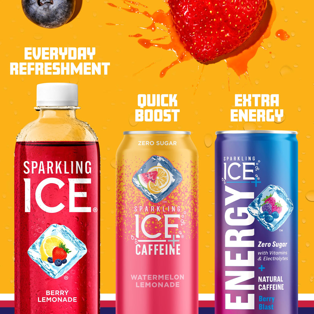 Sparkling Ice en mesa de verano con comida ligera inspirando reuniones