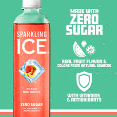 Sparkling Ice botella en mano mostrando tamaño práctico y portabilidad