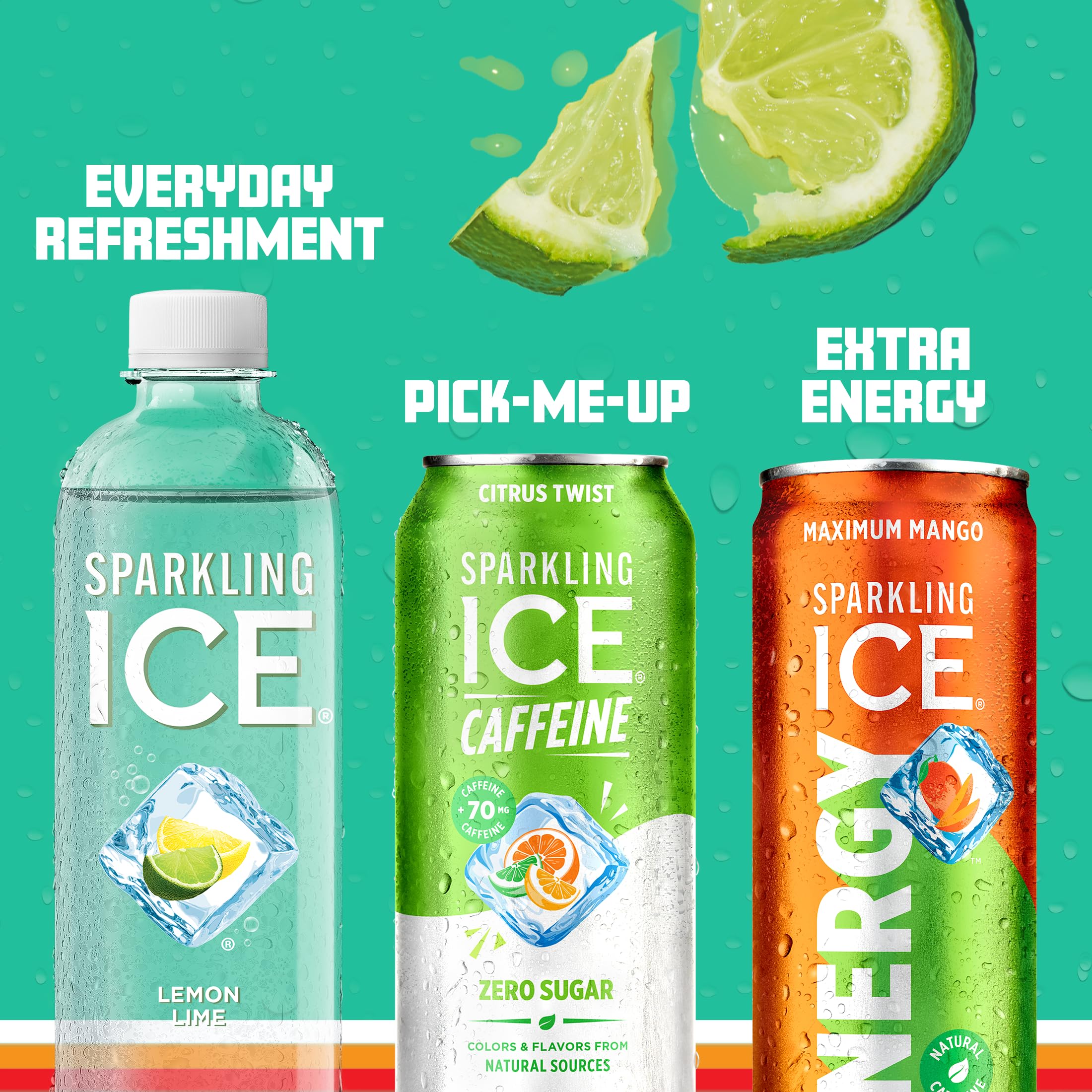 Sparkling Ice etiqueta con ingredientes y vitaminas, información clara y útil