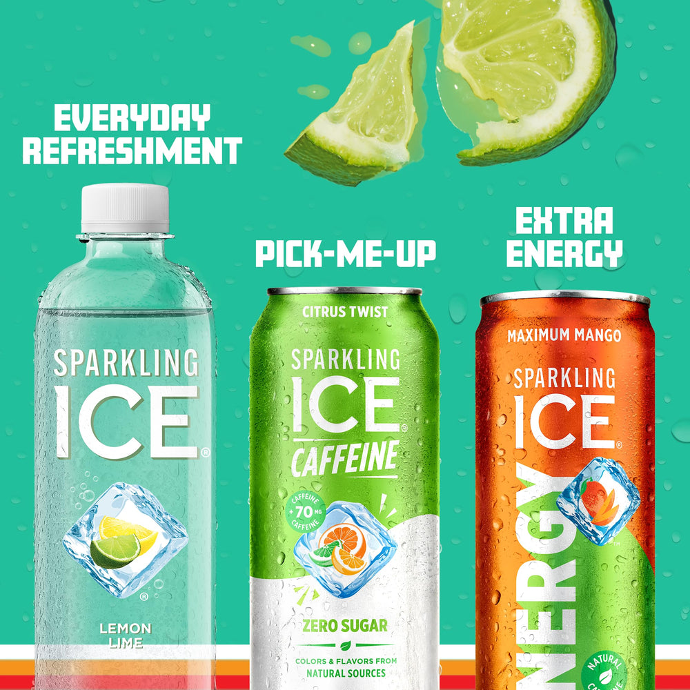 Sparkling Ice etiqueta con ingredientes y vitaminas, información clara y útil