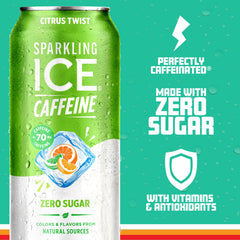 Sparkling Ice lata abierta con vapor frío, fácil consumo y efecto energizante