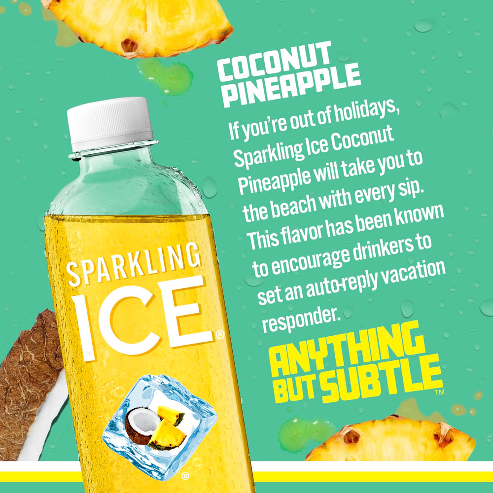Sparkling Ice detalle de etiqueta y burbujas muestra calidad visible