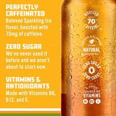 Sparkling Ice lata junto a mano para mostrar tamaño práctico