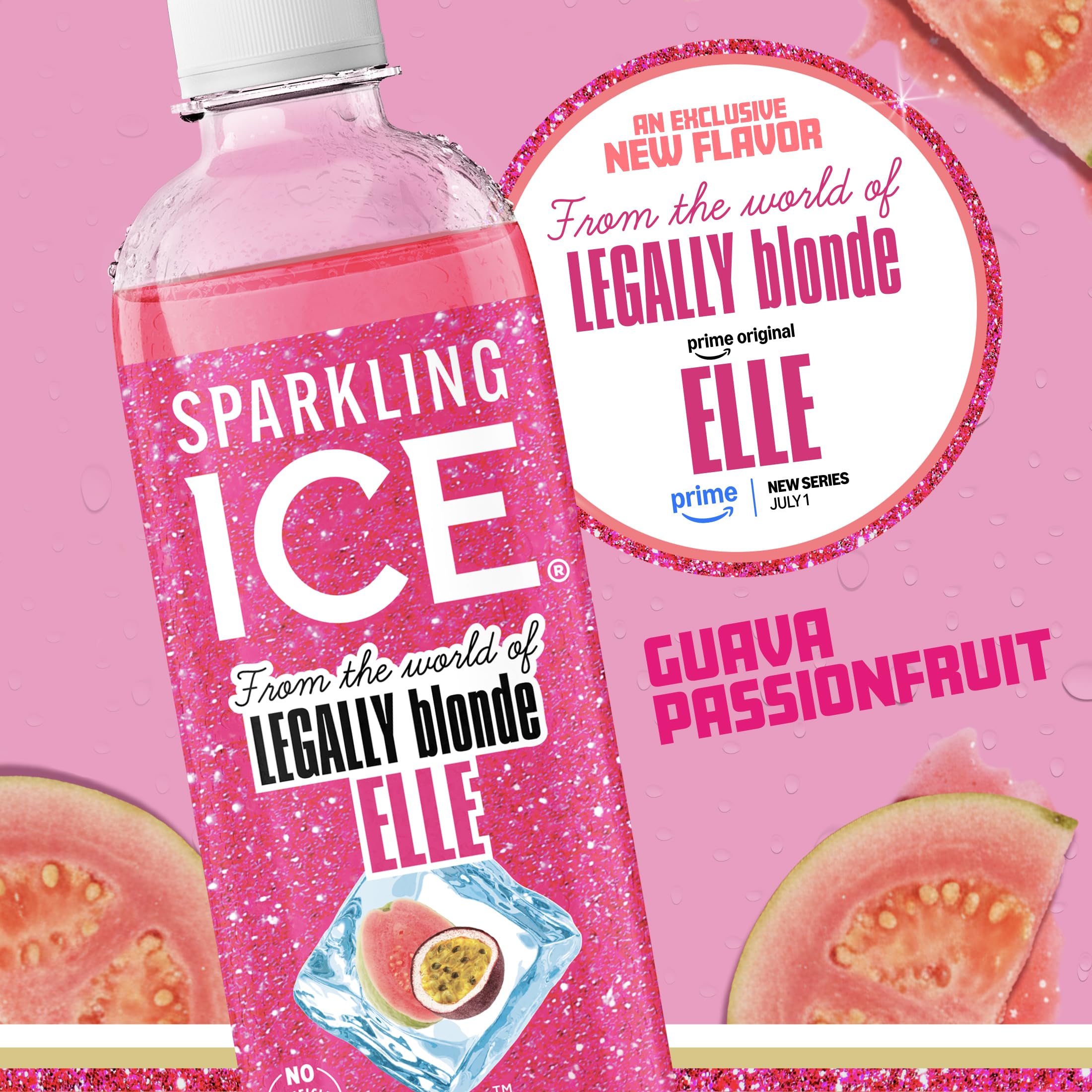 Sparkling Ice detalle de burbujas y textura para resaltar sabor intenso y efervescencia