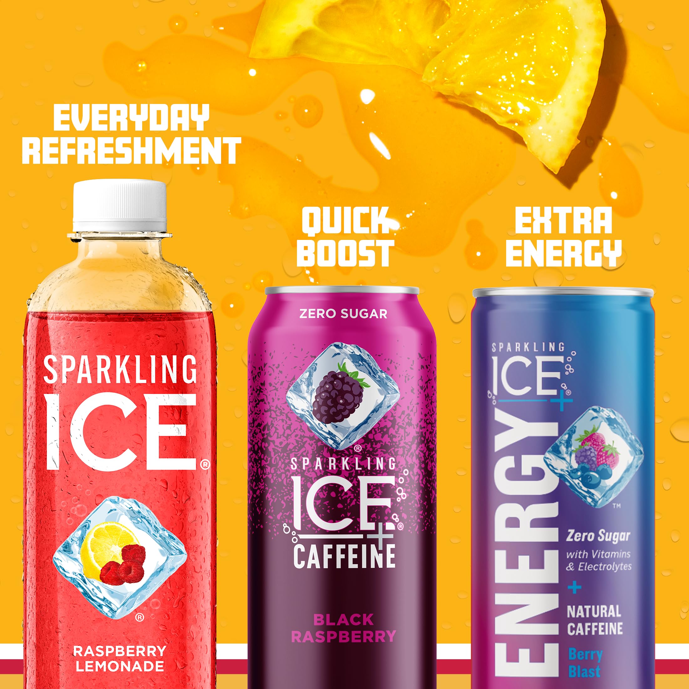 Sparkling Ice botella sobre mesa en reunión, opción sabrosa y baja en calorías