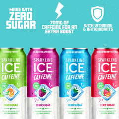 Sparkling Ice lata Black Raspberry resaltando aroma y sabor intenso