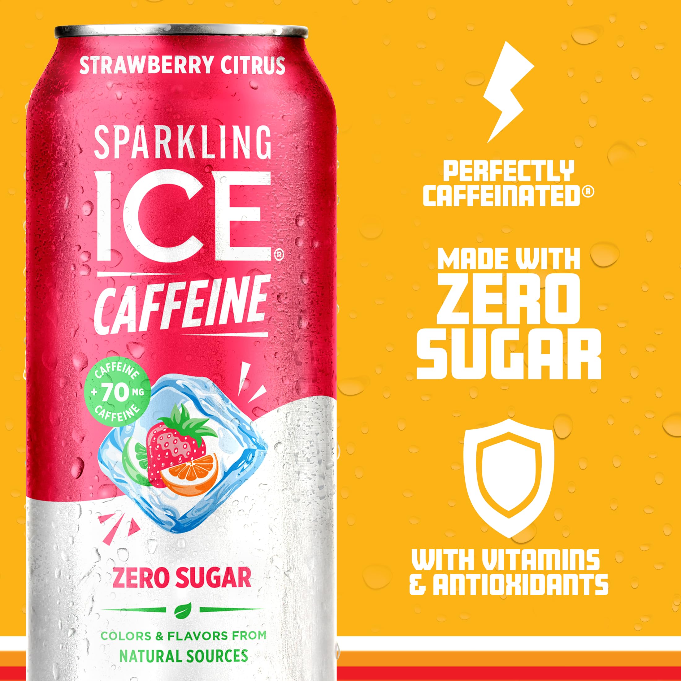 Sparkling Ice lata en mano, práctico para llevar y energizar