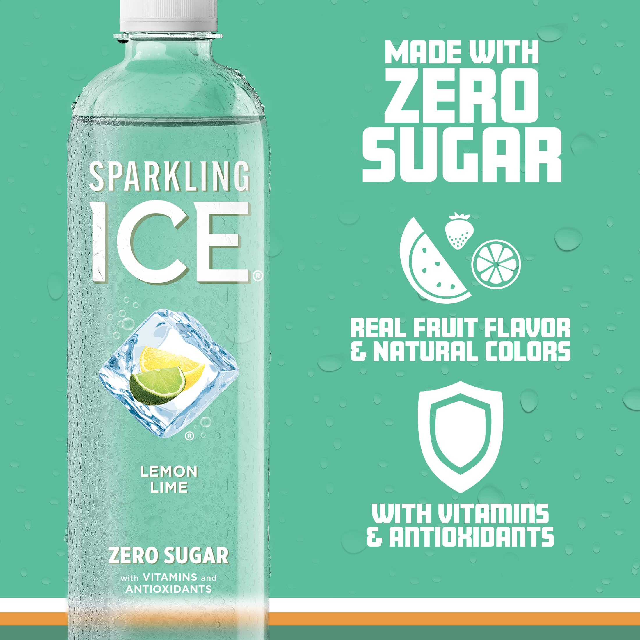Sparkling Ice botella en mano demostrando portabilidad y conveniencia