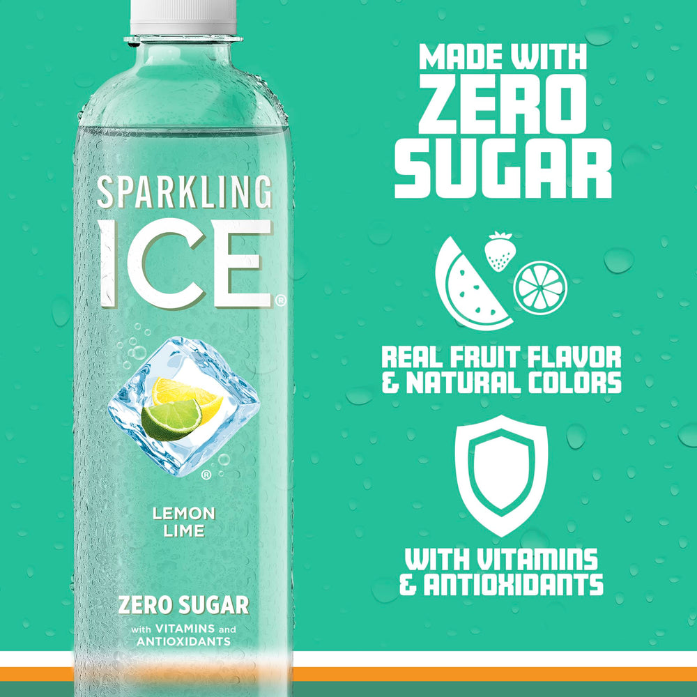 Sparkling Ice botella en mano demostrando portabilidad y conveniencia