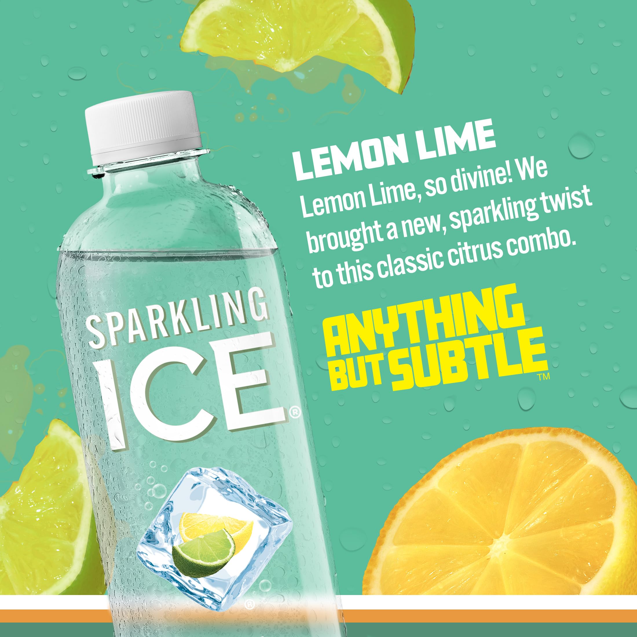 Sparkling Ice detalle de burbujas y textura para sensación refrescante