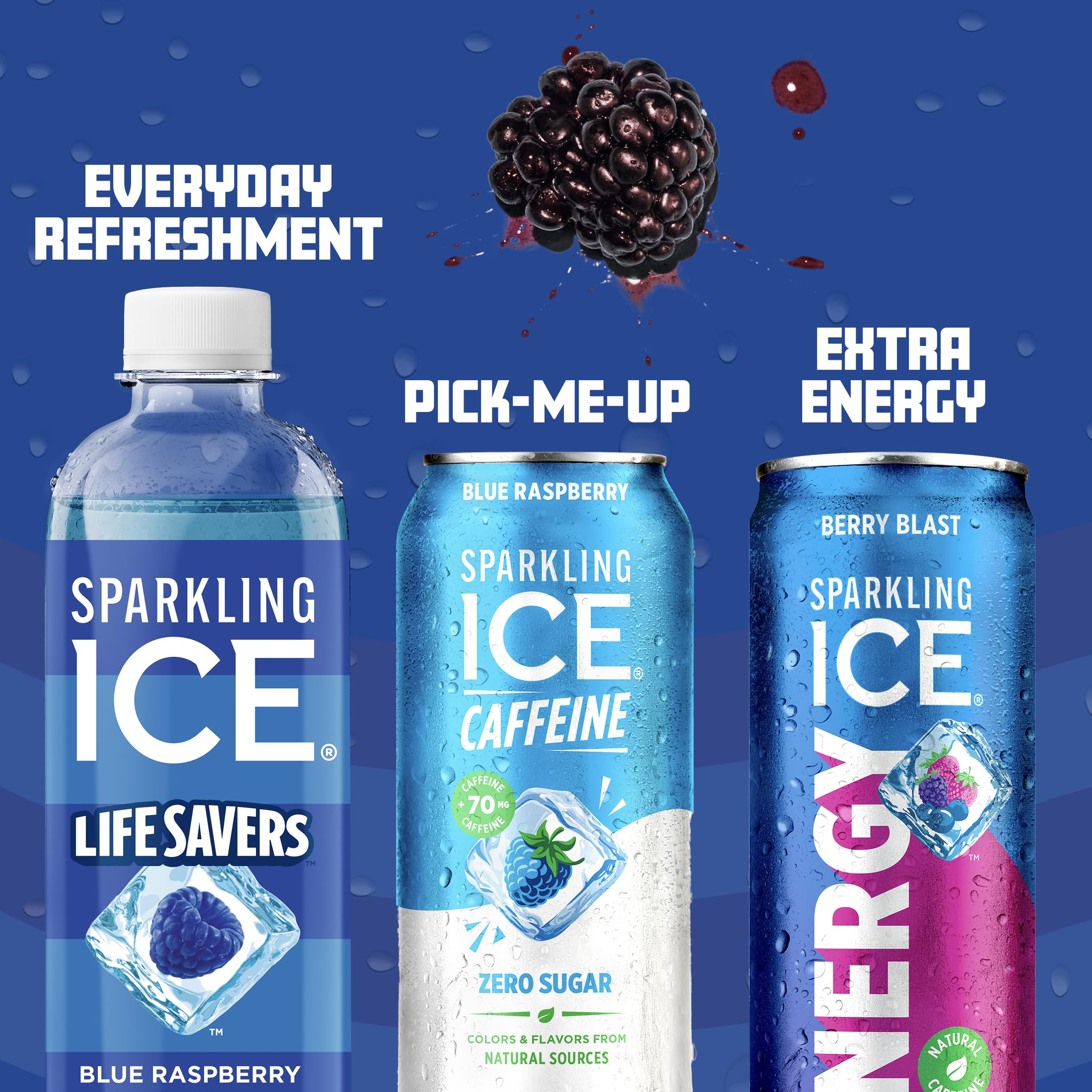 Sparkling Ice botella junto a un objeto para comparar tamaño práctico
