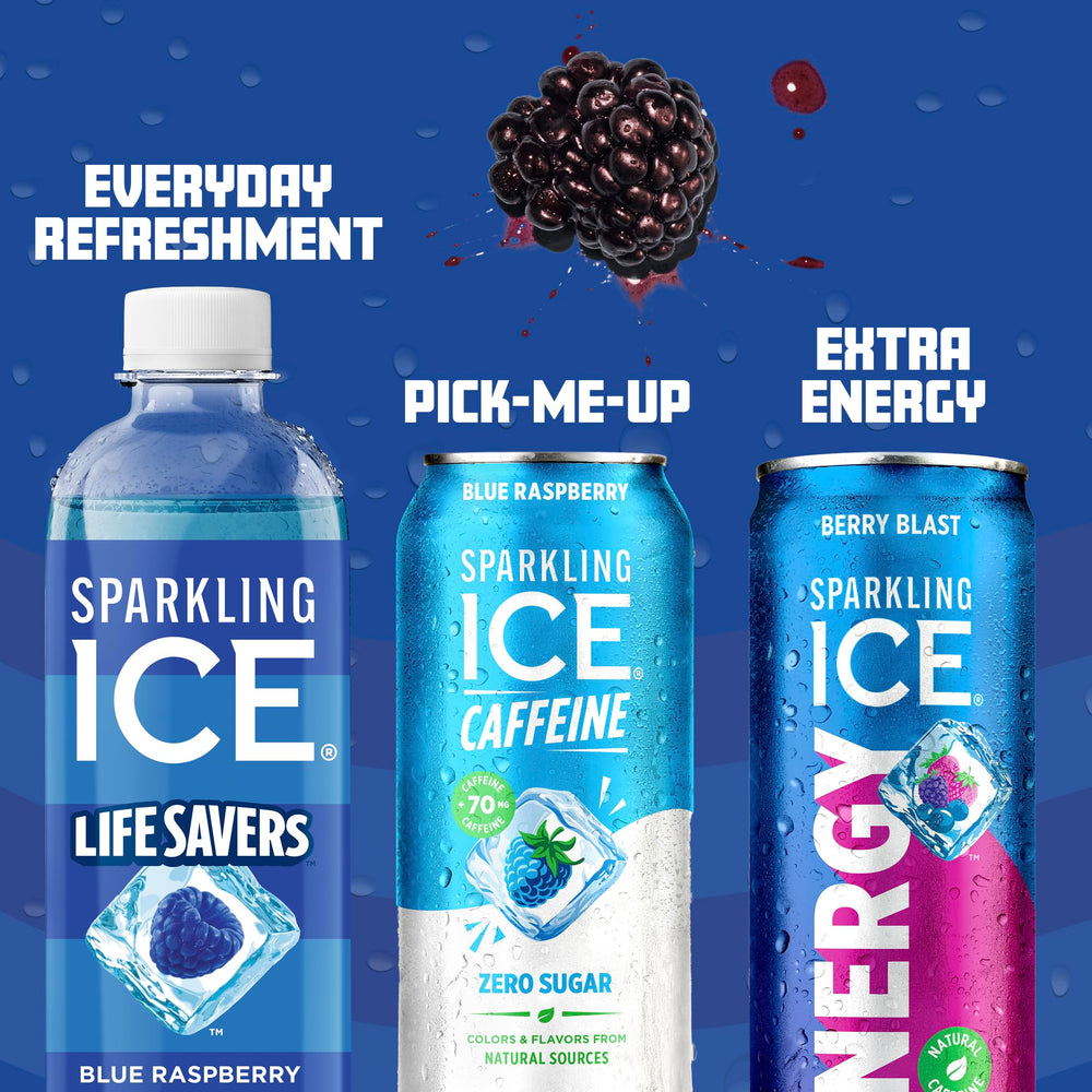 Sparkling Ice botella junto a un objeto para comparar tamaño práctico
