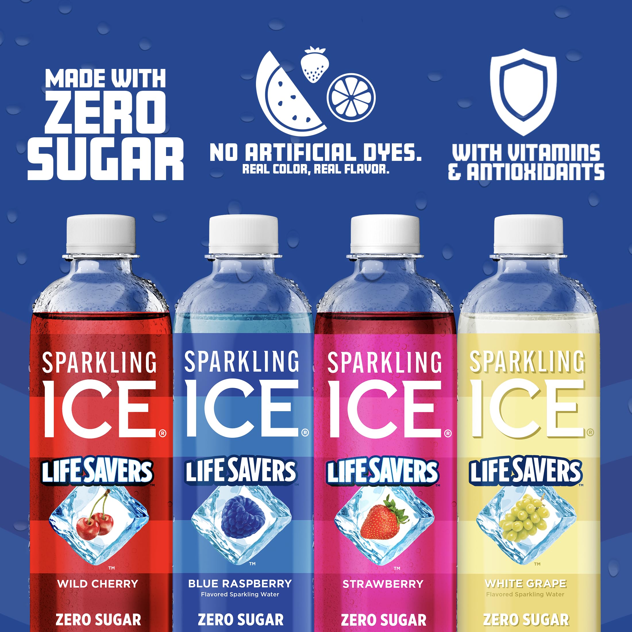 Sparkling Ice burbujeo y textura gaseosa que resalta sabor refrescante
