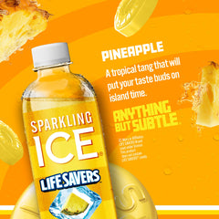 Sparkling Ice LIFESAVERS piña detalle de burbujas realzando frescura