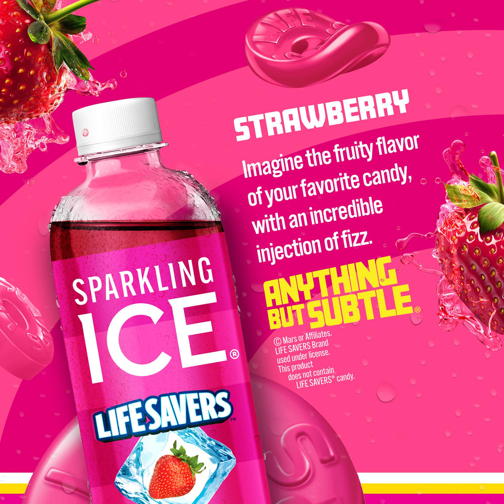 Sparkling Ice detalle de etiqueta con vitaminas y sin colorantes para tranquilidad