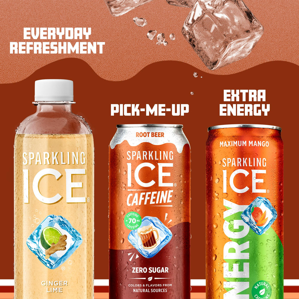 Sparkling Ice etiqueta con ingredientes y vitaminas, evidencia claridad informativa