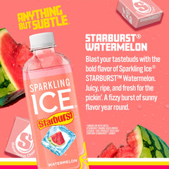 Sparkling Ice STARBURST sandía pack de 12 ideal para despensa y eventos