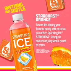 Sparkling Ice STARBURST primer plano de burbujas resaltando frescura y efervescencia