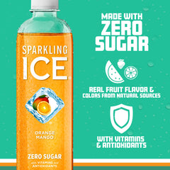 Sparkling Ice close-up de burbujas y textura para sensación refrescante.