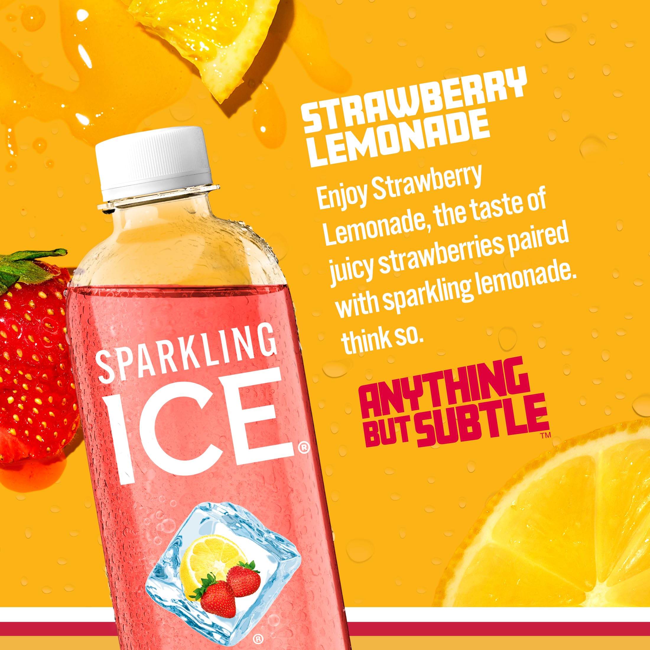 Sparkling Ice burbujeo y textura efervescente que realza el sabor
